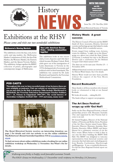 Front Cover of History News Issue 278