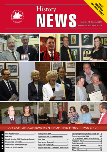 Front Cover of History News Issue 315