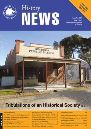Front Cover of History News Issue 330