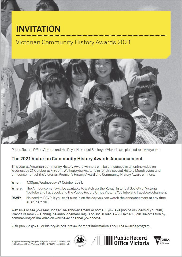 Awards Ceremony For Victorian Community History Awards Royal